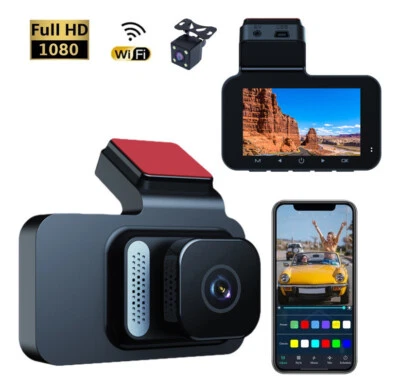 USB, AV Dual Channel Driving Recorder 1296P 3 Inch WIFI Dual Lens IPS Screen DVR - Image 1 of 4