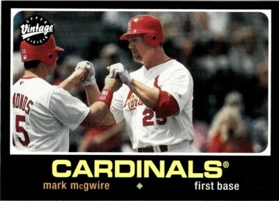 2002 Upper Deck Vintage Baseball Card Mark McGwire St. Louis Cardinals #154 - Image 1 of 2
