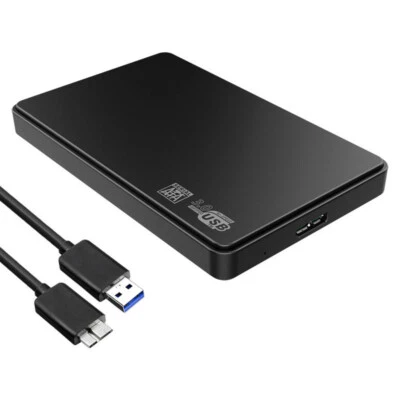 2.5" Hard Drive Enclosure SATA HDD/SSD Caddy Case To USB 3.0 Black - Image 1 of 4