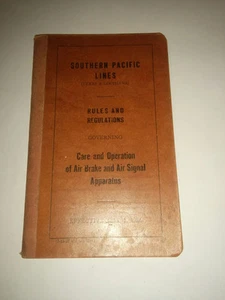 Southern Pacific Lines Rules and Regulations 1926 for Air and Signal Brakes - Imagen 1 de 7