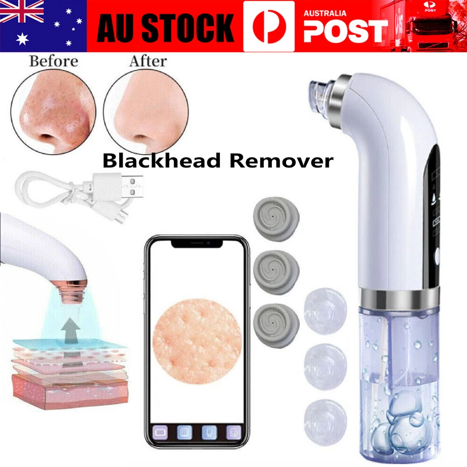 Electric Blackhead Remover Vacuum Pore Acne Face Rechargeable Facial Suction Kit - image 1 of 4