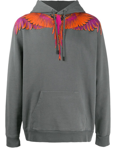 NEW SS20 AUTHENTIC Marcelo Burlon County of Milan Men’s Red Wings Hoodie Size L