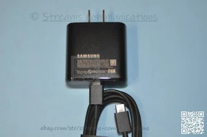 Genuine Samsung 45 W USB-C Super Fast Wall Charger +Cable for Galaxy S23 Ultra - Picture 1 of 4