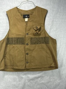 Vintage American Field Men's Hunting Vest Canvas USA Made Blue Bill/Red Head XL - Picture 1 of 9