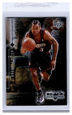 1998-99 Black Diamond Philadelphia 76ers Basketball Card #66 Allen Iverson  - Image 1 of 2