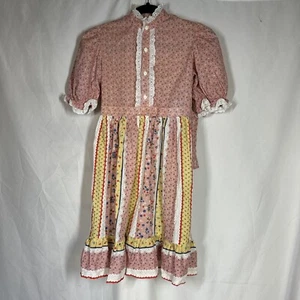 Handmade Daisy Kingdom Floral Fabric Vintage Dress No Size Read Cottage Core - Picture 1 of 5