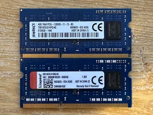 Kingston 8GB (2 x 4GB) 1Rx8 DDR3-12800S SODIMM RAM - Picture 1 of 2