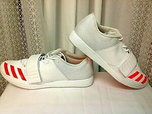 Chaussures de sport adidas Adizero Track BB4956 blanc orange pour hommes taille 14