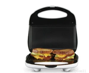 Sandwich Maker, Nonstick Surface, Compact, Easy to Store, White, 25401 - Picture 1 of 6