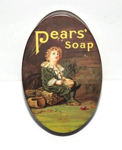 JABÓN DE PERAS Publicidad Ovalado Caja de Lata Replicantes Bedford Inglaterra Burbujas Baño De Colección - Imagen 1 de 16