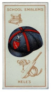 Tarjeta emblemas escolares Black Cat Cigarettes Hele's School #18 de 50 - Imagen 1 de 2