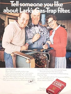 1969 Lark Cigarettes With Gas Trap Filters Broken TV Needs Repaired Print Ad - Picture 1 of 1