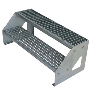 Premium Treppe Freistehend 2 Stufen 600-1400mm Höhe 380mm Garten Außentreppe - Bild 1 von 4