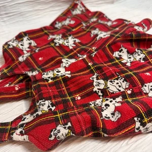 Dalmatian Printed Shortalls Red Plaid 100% Cotton 3T Unbranded - Picture 1 of 8