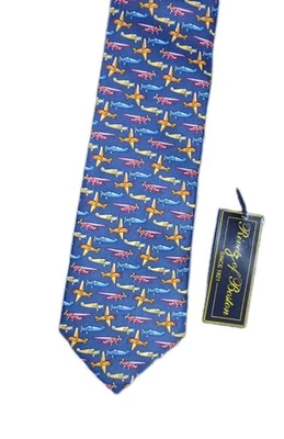 Avión con corbata de cuello 100 % seda Rivetz of Boston NUEVO con etiquetas  Foto 1 de 4