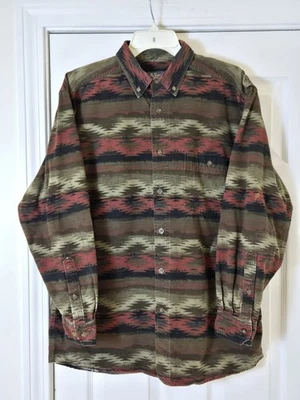 Рубашка на пуговицах мужская Woolrich Aztec Southwestern фланелевая размер средний - Изображение 1 из 4