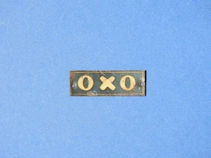 BASSETT LOWKE 1920s O GAUGE TIN MODEL RAILWAY ADVERTISING SIGN OXO 1 1/2" - Foto 1 di 3