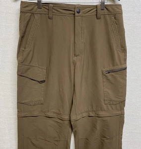 Gander Mountain pantaloni cargo / pantaloncini pantaloni convertibili uomo 34X30 marrone - Foto 1 di 13