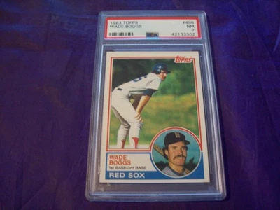 1983 TOPPS #498 WADE BOGGS (ROOKIE) PSA 7 - Image 1 of 2