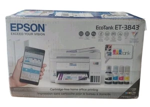 Epson EcoTank ET-3843 Wireless Color All-in-One Printer/Low Page Count/In Box - Afbeelding 1 van 13