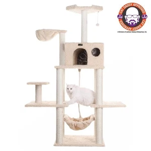 Armarkat Mult -Level Real Wood Cat Tree Hammock Bed ClimbIng Center for Cats ... - Picture 1 of 1