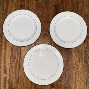 Lenox Konfekt Brot & Butter Teller 3er Set Platinrand Schnörkel - Bild 1 von 6