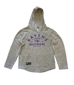 NFL Team Apparel Baltimore Ravens Football Pullover Hoodie Size Medium Gray - Picture 1 of 11