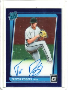 2021 Panini Donruss Optic Trevor Rogers Purple Stars Prizm Rookie Auto /99 RC - Picture 1 of 2
