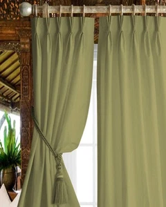 Magic Drapes Natural Blackout Curtains Pinch Pleated Window Treatment Room Da... - Picture 1 of 9
