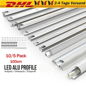 Profilo in alluminio LED profili in alluminio 5 m/10 m U/V barra in alluminio per strisce LED - Foto 1 di 27