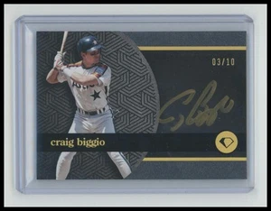 2024 Topps Diamond Icons Craig Biggio inchiostro nero policromato oro automatico 03/10 - Foto 1 di 2