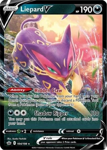 Pokemon Chilling Reign Liepard V 104/198 Ultra Rare Holo Card - Picture 1 of 1