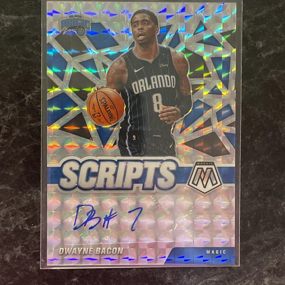 DWAYNE BACON 2020-21 PANINI MOSAIC SP SCRIPTS PRIZM AUTO MAGIC  #SC-DBC - Image 1 of 3