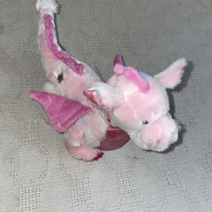 Retired Ganz Webkinz Whimsy Dragon HM156 Sparkly Pink PLUSH 11" - Picture 1 of 7