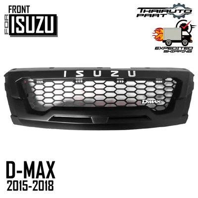 JUEGO REJILLA CROMO LOGO LED BLANCO PARA PICKUP ISUZU DMAX D-MAX 2015-2018 Foto 1 de 4