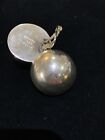Vintage Sterling Silver Chunky  Mexico Half Ball Clip On Earrings, 28mm, 20.8g