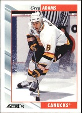 1992-93 Score Hockey #146 Greg Adams
