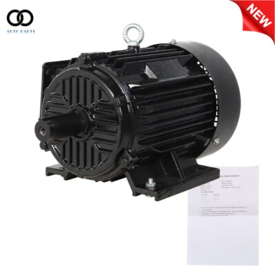 Electric Motor 5 HP 1800 RPM 184T Frame TEFC 230/460 Volt Severe Duty 3 Phase - Image 1 of 4