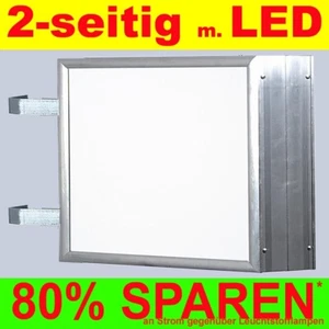 LED Leuchtwerbung 2-seitig beleuchtet 400 x 900 x 138 mm Aussteller Nasenbox - Bild 1 von 1