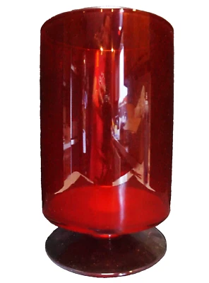 Ящик и бочка London Hurricane красное рубиновое стекло прозрачное основание стойка подсвечник - Изображение 1 из 4