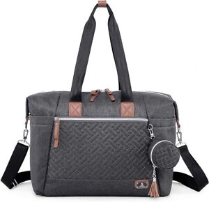 Dikaslon Large Travel Diaper Bag Tote with Pacifier Case and Changing Pad