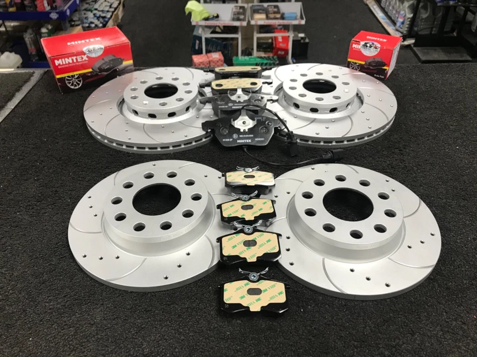 DISCO DE FRENO RANURADO SEAT EXEO 2.0ST TDI 170 PERFORADO CRUZADO MINTEX ALMOHADILLA DELANTERA TRASERA Foto 1 de 1