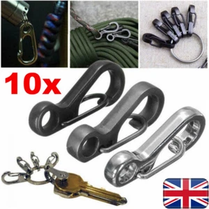 10PACK Paracord X-Small CARABINER CLIPS Clip Keyring SNAP HOOKS Clips 25mm - UK - Picture 1 of 14