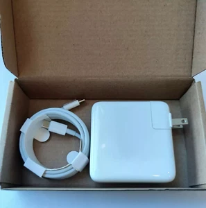NEW 61W USB-C Type-C Power Adapter For OEM Charger MacBook PRO 13" A1718 + Cable - Picture 1 of 3