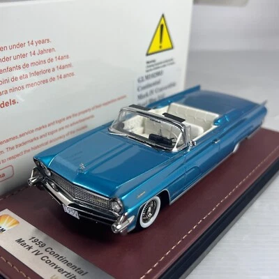 1/43 GLM Continental Mark IV Open roof Pearl Blue Irid GLM102803 - Image 1 of 2