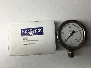 New! Noshok 25-400 Gauge 160 PSI 1/4 NPT Bottom Conn (#5711) - Picture 1 of 8