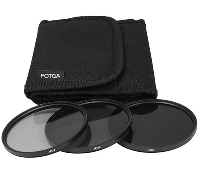 3PCS 55mm ND2 ND4 ND8 ND 2 4 8 Neutral Density Filter Set +3 Slots Filter Case - Image 1 of 4