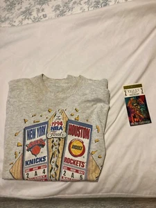 VINTAGE 1994 NBA FINALS T SHIRT XL & FINALS ga 2 Ticket sub NY KNICKS/Rockets - Bild 1 von 8