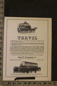 1936 FIFTH AVENUE COACH COMPANY BUS YORK ADVERTISEMENT 1886 DOUBLE DECKER ADWG32 - Picture 1 of 1