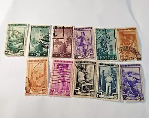 ITALIANE POSTE Group 1940-1950 Colonies Various  Lira 24 Stamps (Rare) - Picture 1 of 2